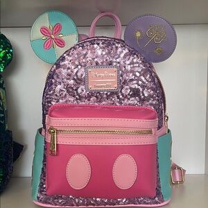 Loungefly Mickey Mouse Main Attraction Small World Backpack